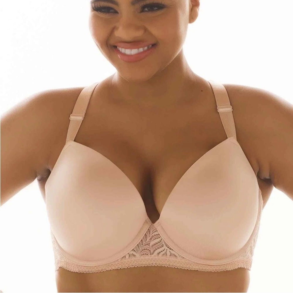 PARAMOUR Carolina Seamless Plunge Racerback Bra in Sugar Baby Sz 40DD